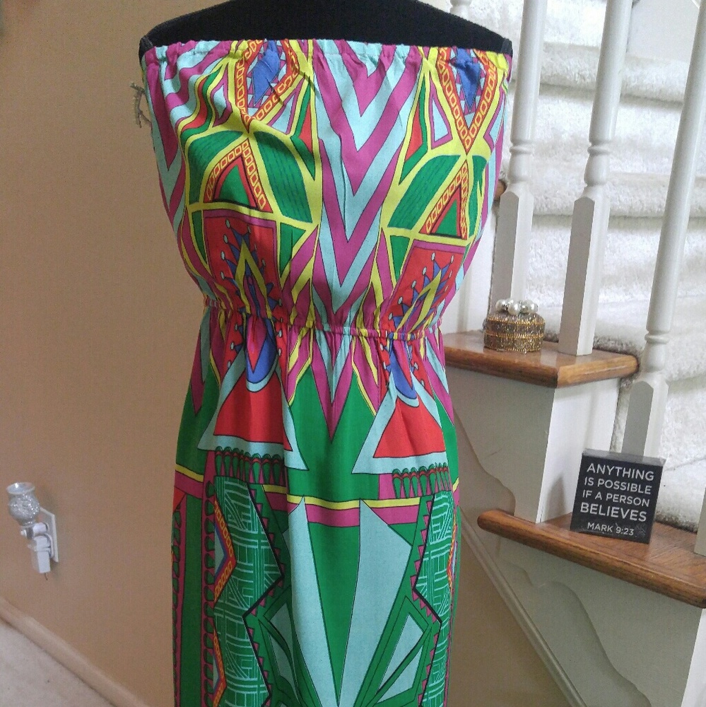 Strapless sundress....